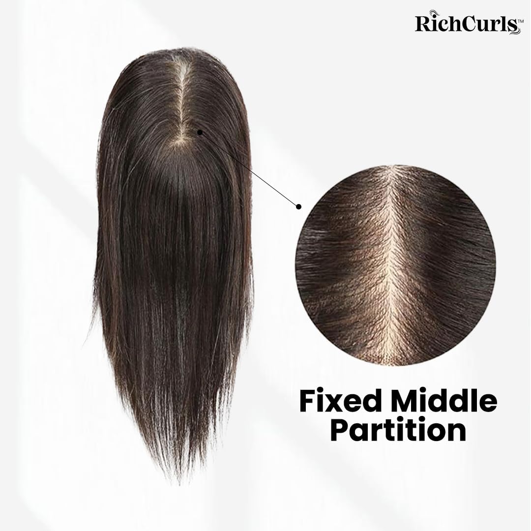 Scalp Coverage Hair Topper — Black — view 3