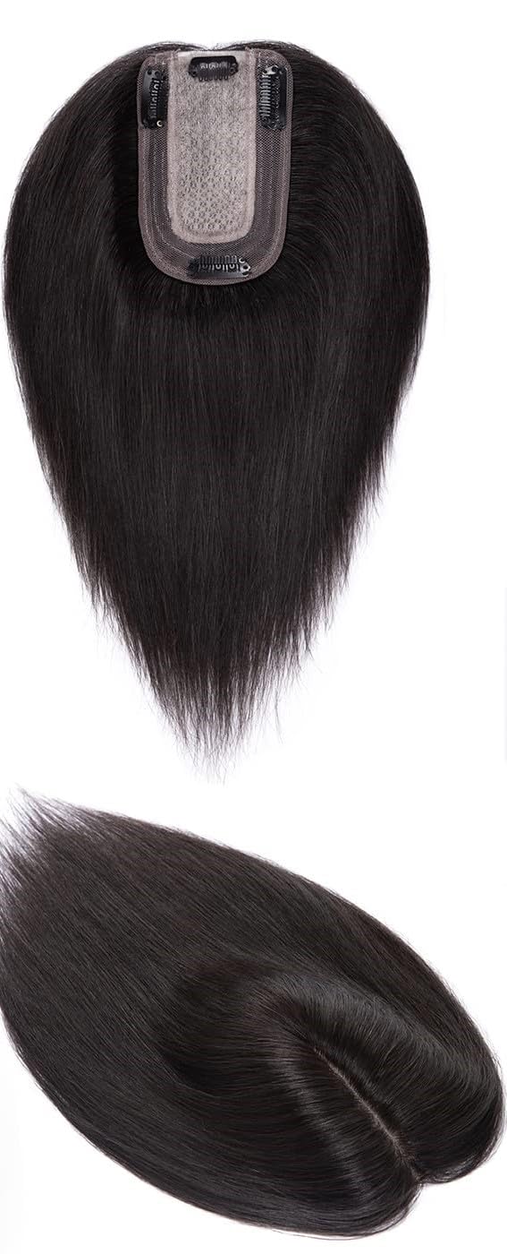 Scalp Coverage Hair Topper — Black — view 2