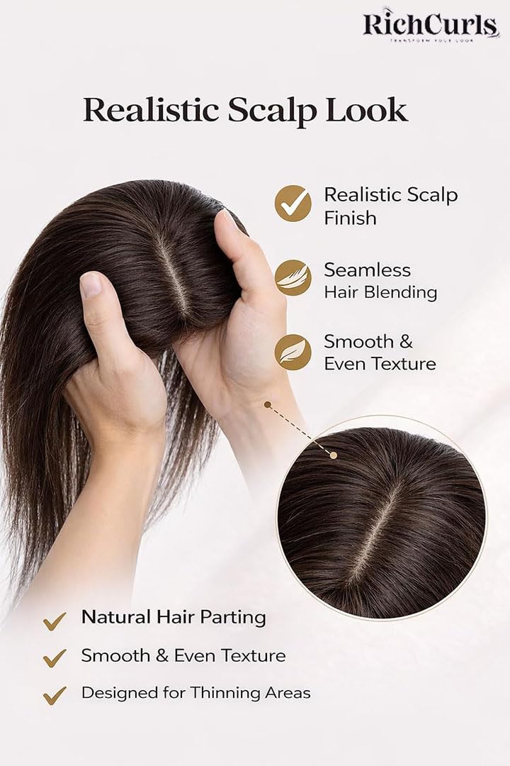 Classic Hair Topper — Natural Black — view 5