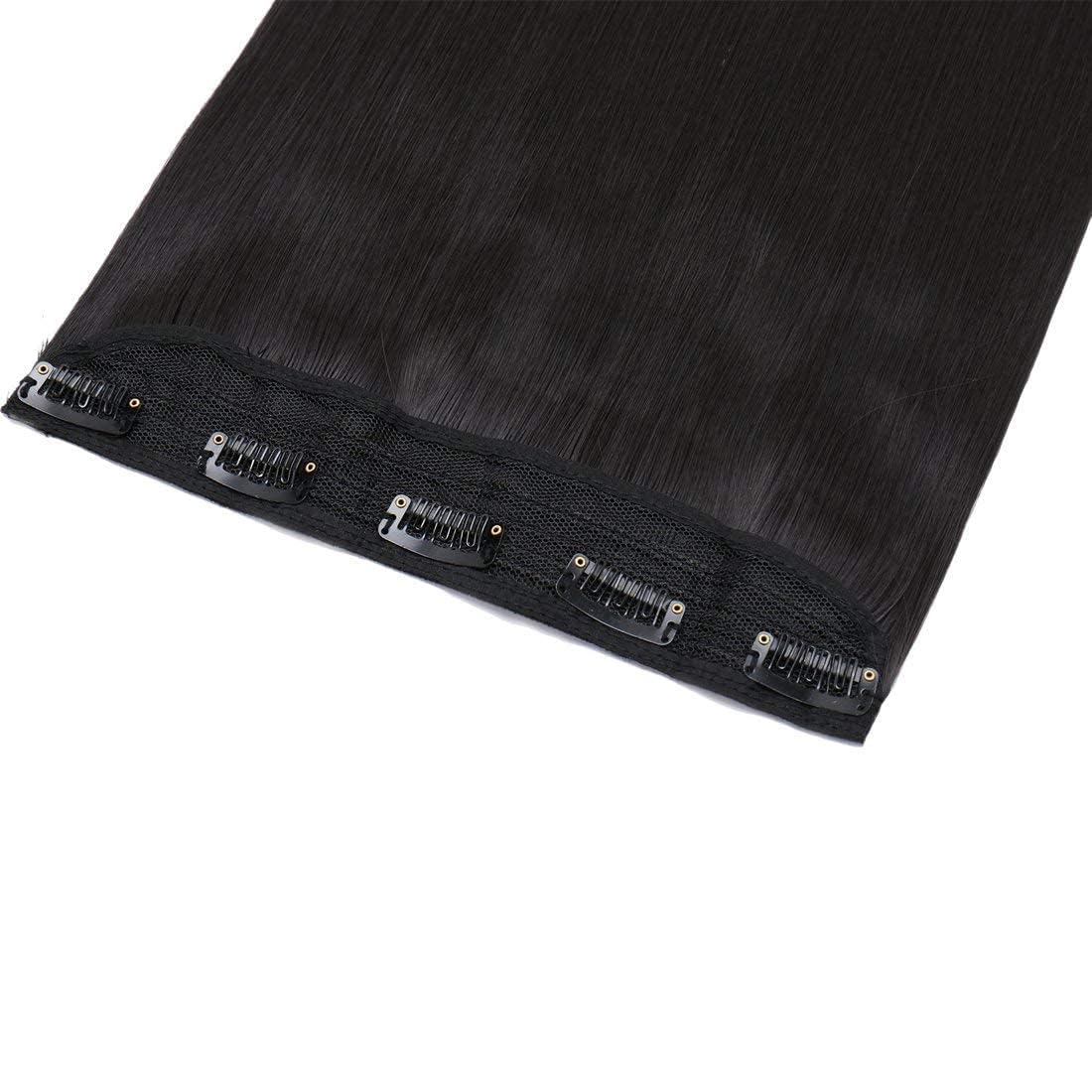 Straight 5-Clip Extensions — Natural Black — view 4