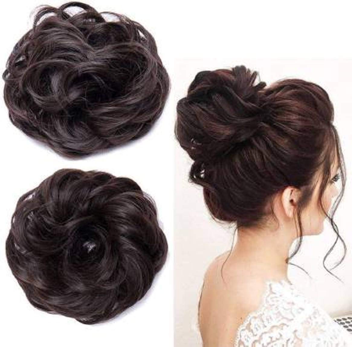 Messy Juda Bun — Brown — view 2