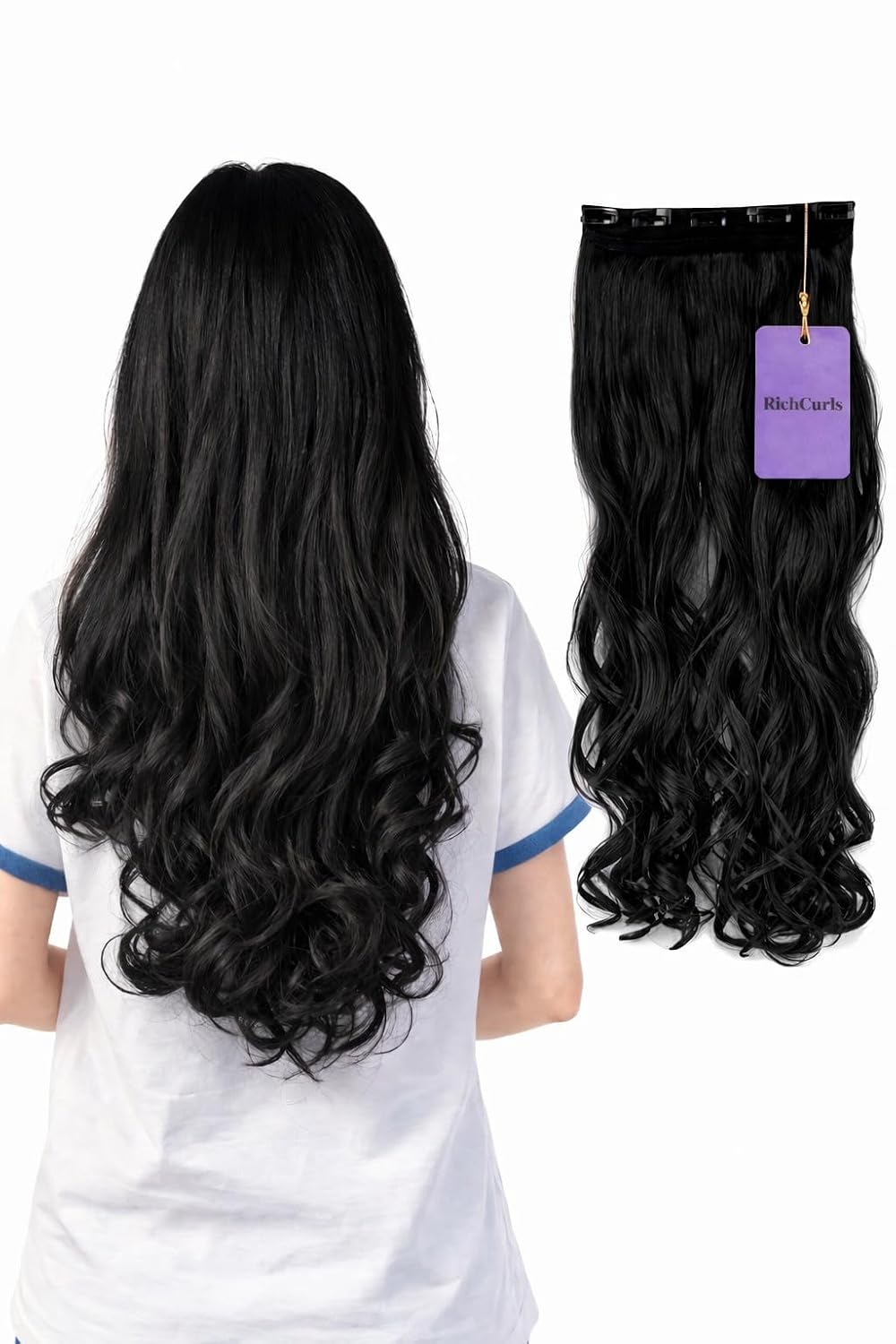 Wavy 5-Clip Extensions — Dark Brown