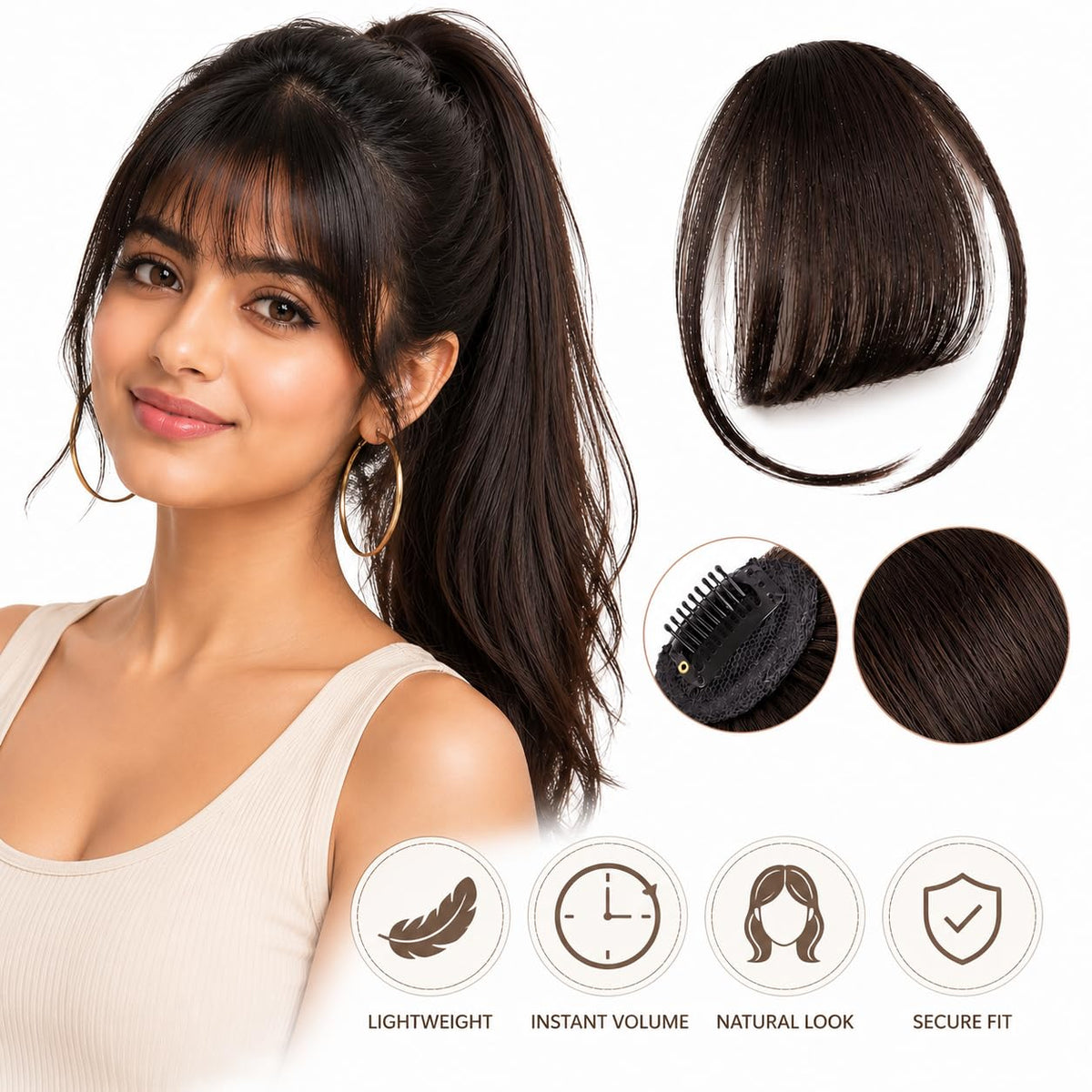 Clip-In Front Bangs — view 3