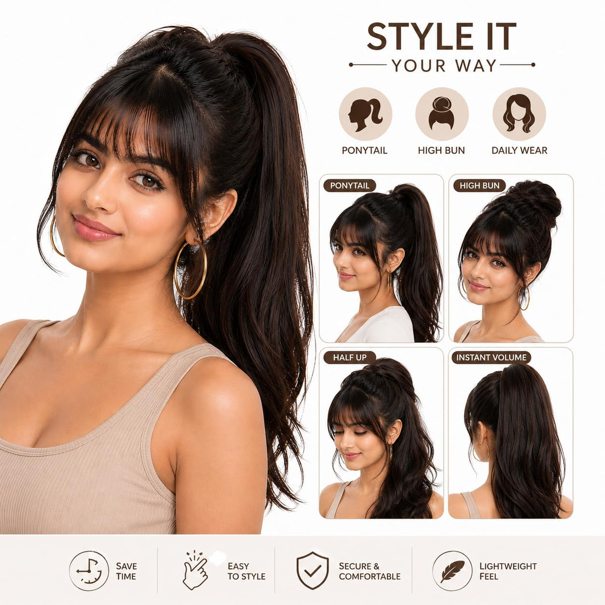 Clip-In Front Bangs — view 4
