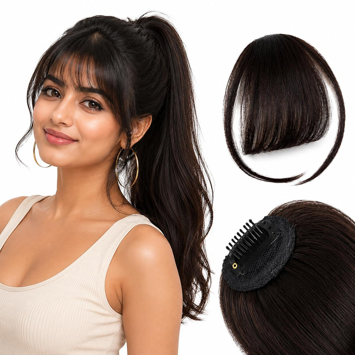 Clip-In Front Bangs